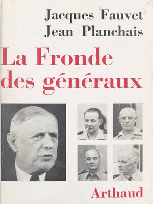 cover image of La fronde des généraux